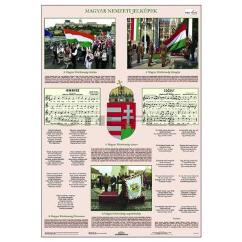   A magyar nemzeti jelképek (120 x 160 cm), iskolai oktatótabló