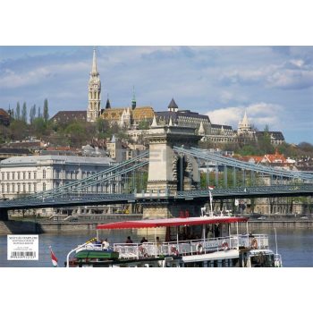   Mátyás templom tányéralátét könyöklő + hátoldalon Budapest belváros térképe