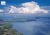 Balaton panoráma tányéralátét könyöklő + hátoldalon Balaton térkép