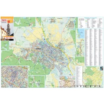 Sopron várostérképe, falitérkép