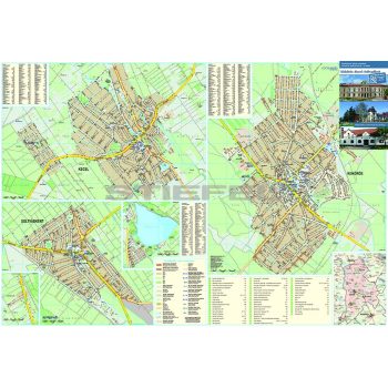 Kiskőrös-Soltvadkert-Kecel tűzhető, keretezett térképe