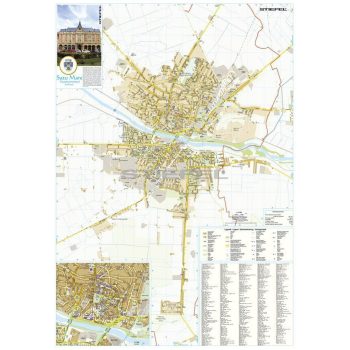   Szatmárnémeti város (Románia) térképe, tűzhető, keretes