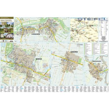   Szarvas, Gyomaendrőd, Kondoros és Békésszentandrás térképe, falitérkép