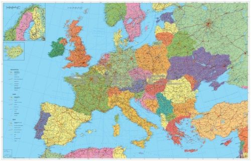 Európa autótérkép XXL óriás térkép poszter