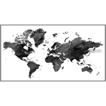   Föld fali dekortérkép antracit színben fémléces kivitelben 140x100