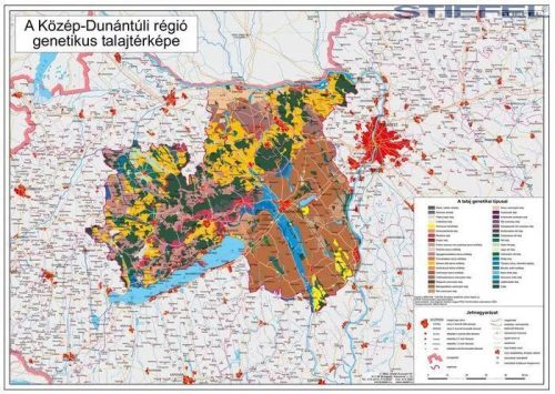 Közép-Dunántúli régió genetikus talajtérképe keretes