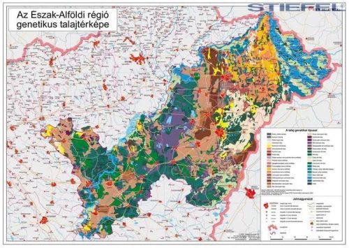 Észak-Alföldi régió genetikus talajtérképe keretes