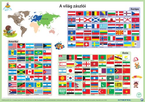 Világ zászlói asztali alátét A3 duo