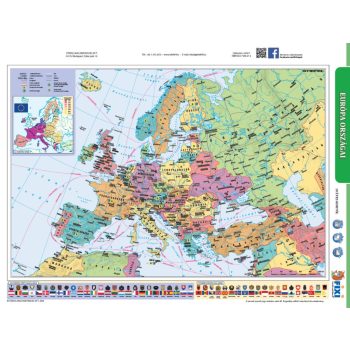   Európa domborzata + Európa közigazgatási térkép fixi tanulói munkalap