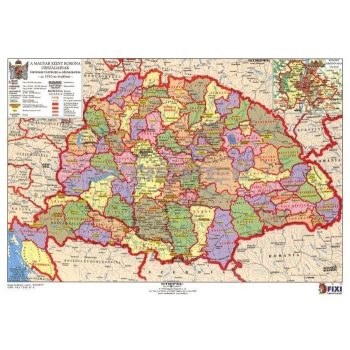   A Magyar Szent Korona országai + vármegyecímerek tanulói munkalap