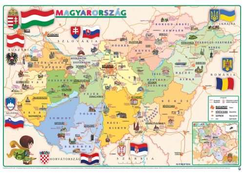 Gyerek Magyarország közigazgatása / domborzata könyöklő