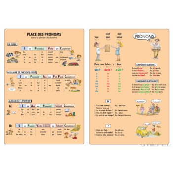 Place de Pronoms - iskolai oktatótabló (140 x 100 cm)