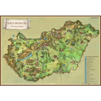   Magyarország látványtérképe, iskolai földrajzi falitérkép