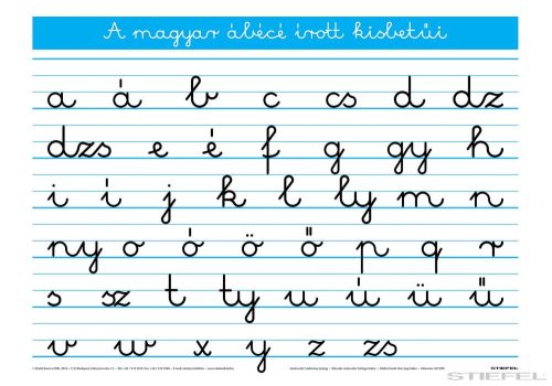 A magyar ABC írott kisbetűi
