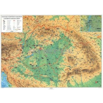   Magyar történeti emlékek a Kárpát-medencében fémléces térkép