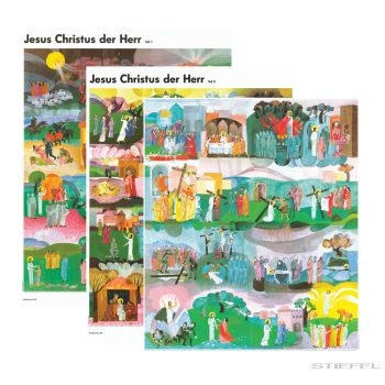   Jézus Krisztus élete (háromrészes tablósorozat) oktatótabló