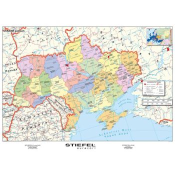 Ukrajna politikai falitérképe fémléces