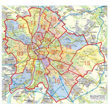   Budapest országgyűlési választókerületei, fémléces térkép (2025), 100x95