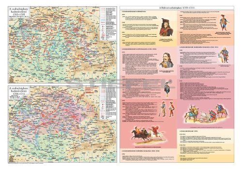 Rákóczi szabadságharc iskolai történelmi falitérkép