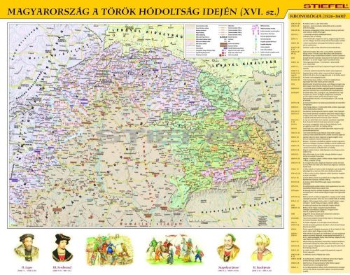 A török hódoltság Magyarországon I. (1526-1600) iskolai történelmi falitérkép