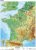 Franciaország domborzati térképe (francia)