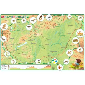   Magyarország domborzata iskolai földrajzi falitérkép alsó tagozatosoknak és óvodásoknak