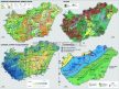 Magyarország közigazgatása és közlekedése (2004) iskolai földrajzi falitérkép DUO, 4 db tematikus térkép a hátoldalon