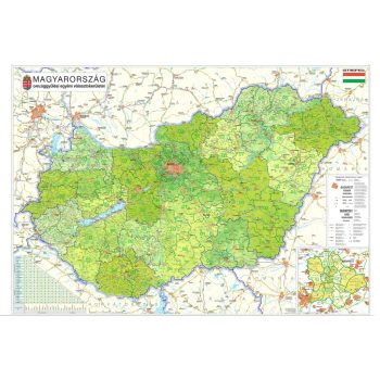   Magyarország országgyűlési választókerületei (2025), választható színezéssel, keretes, 100x70