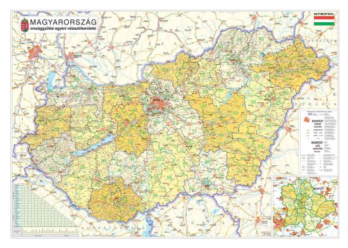 Magyarország országgyűlési választókerületei (2025) keretezett, tűzhető 
