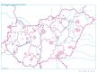 Magyarország közigazgatása (2017) iskolai földrajzi DUO falitérkép, hátoldalon közigazgatási vaktérképpel