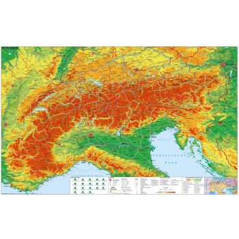 Az Alpesi régió turisztikai térképe