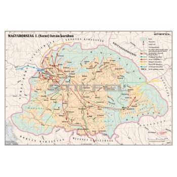   Magyarország Szent István korában iskolai történelmi falitérkép