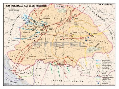 Magyarország a XI-XII. században iskolai történelmi falitérkép