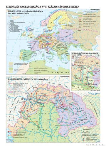 Európa és Magyarország a XVII. sz. második felében (120 x 160 cm) iskolai történelmi falitérkép
