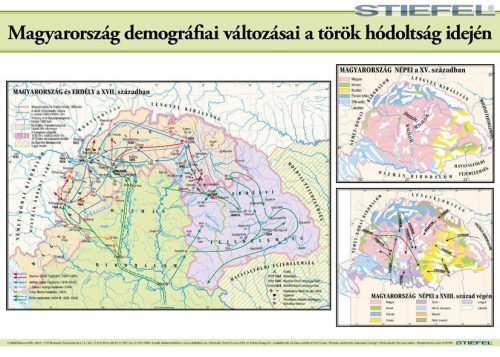 Magyarország demográfiai változásai a török hódoltság idején (140 x 100 cm) iskolai történelmi falitérkép