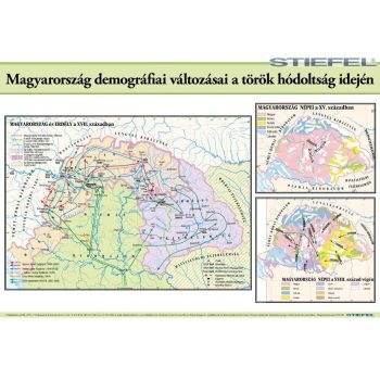   Magyarország demográfiai változásai a török hódoltság idején (160 x 120 cm) iskolai történelmi falitérkép