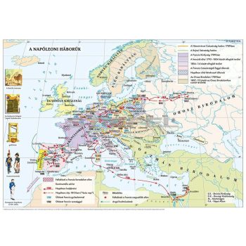   Európa a francia forradalom és a napóleoni háborúk idején (140 x 100 cm) iskolai történelmi falitérkép