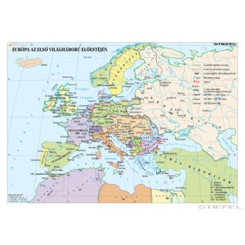   Európa az I. világháború előestéjén (160 x 120 cm) iskolai történelmi falitérkép