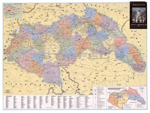 Magyarország közigazgatása 1944-ben és a Holocaust iskolai történelmi falitérkép