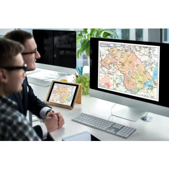   Digitális járástérkép állomány B0 méretű nyomdai felhasználásra 