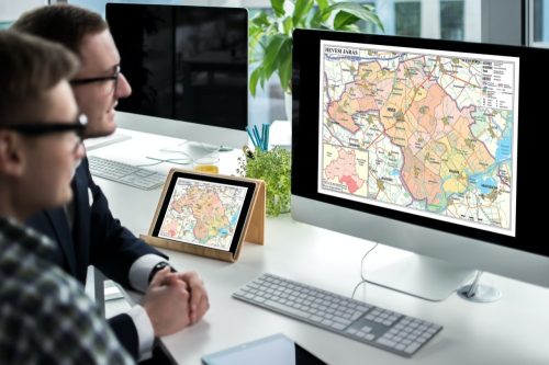 Digitális járástérkép állomány B2 méretű nyomdai felhasználásra 