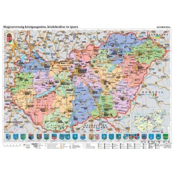   Magyarország közigazgatása, közlekedése és ipara (140 x 100 cm) kiadási év: 2013