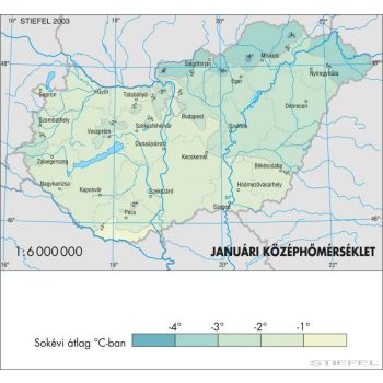 Januári középhőmérséklet