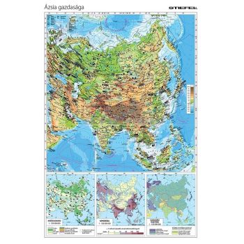 Ázsia gazdasága tanulói kézitérkép (A3)