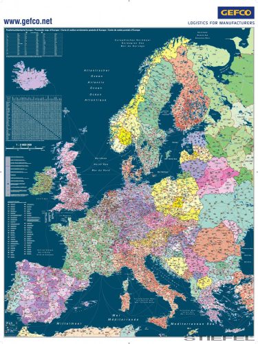 Európa egyedi falitérképek