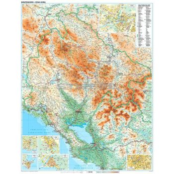 Montenegró és Észak-Albánia térkép