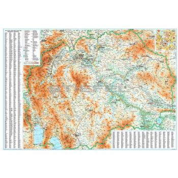 Macedónia általános földrajzi térképe