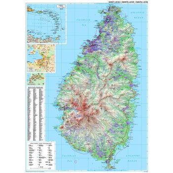 Saint Lucia autótérkép 