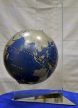 Földgömb asztali  A kék metál gömb plexi váz fém talp Ø 22  cm