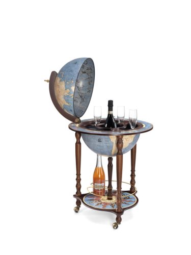Bárföldgömb gurulós Da Vinci ( a gömb teteje oldalra nyitható )  kék Ø 40  cm